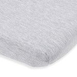 Bassinet Fitted Sheet for Baby Beside Dreamer Bedside Sleeper and Chicco Next2Me - Fits Perfectly on 20 x 33 Mattress - Snuggly Soft Jersey Cotton - Light Grey