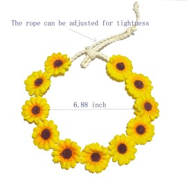 zYoung 2 Pcs Fashion Flower Headband Sunflower Hair Wreath Festival Hair Band Bridal Headpiece zYoung 2 Pcs Fashion Flower Headband Sunflower Hair Wreath Festival Hair Band Bridal Headpiece