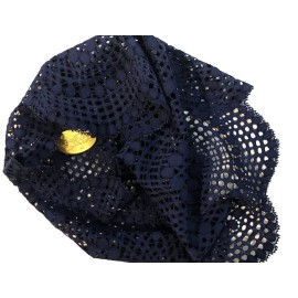 ShariRose Navy Blue Lace Headband for Women - Stretch Lace Vintage Floral Makeup Headband - Handmade Quality Hairband ShariRose Navy Blue Lace Headband for Women - Stretch Lace Vintage Floral Makeup Headband - Handmade Quality Hairband