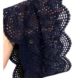 ShariRose Navy Blue Lace Headband for Women - Stretch Lace Vintage Floral Makeup Headband - Handmade Quality Hairband ShariRose Navy Blue Lace Headband for Women - Stretch Lace Vintage Floral Makeup Headband - Handmade Quality Hairband