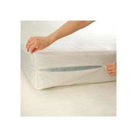 Deluxe Vinyl Zippered Crib Mattress Cover Full Encasement 28 x 52 Standard Size Waterproof White