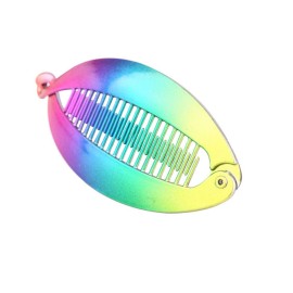 5 PCS 5.3 Inch Rainbow Color Banana Hair Combs Fishtail Banana Hair Clip Holder Hair Claw Fashion Interlocking Flat Shark Hair Clincher 5 PCS 5.3 Inch Rainbow Color Banana Hair Combs Fishtail Banana Hair Clip Holder Hair Claw Fashion Interlocking Flat Shark Hair Clincher
