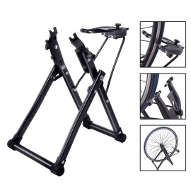 Cross Land Wheel Holder Bicycle Wheel Maintenance Wheel Truing Stand, Bike/Bicycle Tire Truing Stand, Foldable Home Mechanic Truing Stand Suitable for 16 - 29 700C Wheels, Professional Bicycle Rim.