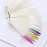 2 Sets 100 Tips Fan Shape Plastic Nail Art Tips Display Polish Board Display Practice Sticks with Metal Split Ring Holder (White Color)