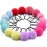 MORGLES 16pcs Pom Pom Hair Ties, Fluffy Ponytail Holders for Girls Toddlers, 2 inch, Multi-colour
