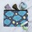 Nighttime Sky with Clouds and Stars Pattern Makeup Cosmetic Bag Organizer Pouch