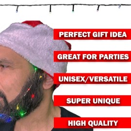 Zabolight Beard Lights, 18pcs LED Colorful Christmas Clip On Facial Hair Lights for Men in The Holiday Spirit, Great Gift (Multi-Color Beard Light)