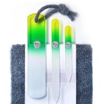 GLADZY Genuine Czech Glass Nail File Set - Callus Remover Foot Rasp, Double Sided Different Grit Surface, Professional Manicure and Pedicure Tools for Natural Nails, Nail Shaper, Ethically Made in EU