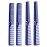 JOHNNY B. Professional 4 Pack Carbon Cutting & Styling Combs for Barbers, At-Home Use, Blue