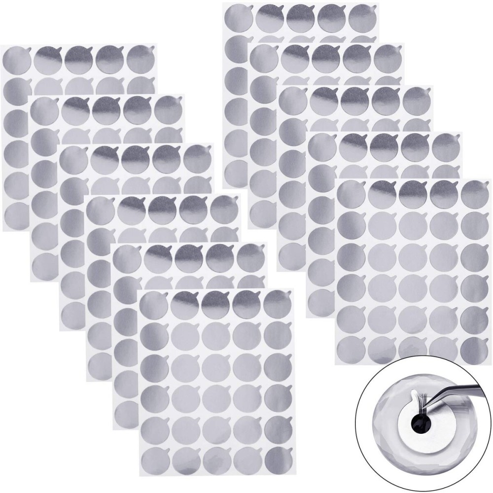 Outus 1 Inch Disposable Eyelash Glue Stickers Waterproof Glue Aluminum Foil Stickers Eyelash Holder Pallet Sticker for Makeup Tool Supplie(32 Sheets, 960 Pieces) Outus 1 Inch Disposable Eyelash Glue Stickers Waterproof Glue Aluminum Foil Stickers Eyelash Holder Pallet Sticker for Makeup Tool Supplie(32 Sheets, 960 Pieces)