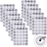 Outus 1 Inch Disposable Eyelash Glue Stickers Waterproof Glue Aluminum Foil Stickers Eyelash Holder Pallet Sticker for Makeup Tool Supplie(32 Sheets, 960 Pieces)