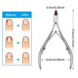 Mudder 4 Packs Cuticle Nippers Upgraded Stainless Steel Cuticle Trimmer Kit Labor Saving Sharp Dead Skin Cutter for Fingernail Toenail Manicure Pedicure Tool