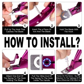 Nail Tip Clipper Edge Cutter Adjustable Stainless Steel False Artificial Acrylic Fake Trimmer Manicure Pedicure Sharp Rustproof Blade Clip Tool for Salon Home Art,Beauty Design DIY Use Rose Red