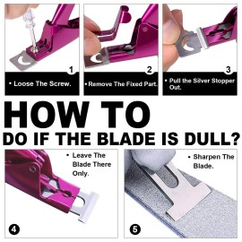 Nail Tip Clipper Edge Cutter Adjustable Stainless Steel False Artificial Acrylic Fake Trimmer Manicure Pedicure Sharp Rustproof Blade Clip Tool for Salon Home Art,Beauty Design DIY Use Rose Red