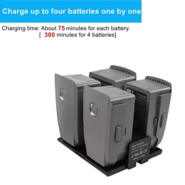 Hanatora 4 in 1 Foldable Battery Charging Hub for DJI Mavic 2 Pro/Zoom/Enterprise Drone,Multiple Charger Accessories with Charge Indicator LCD Display