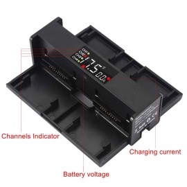 Hanatora 4 in 1 Foldable Battery Charging Hub for DJI Mavic 2 Pro/Zoom/Enterprise Drone,Multiple Charger Accessories with Charge Indicator LCD Display