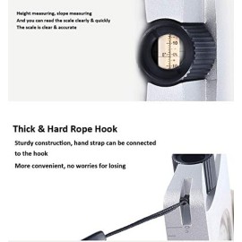 Lizipai Pocket Altimeter, Clinometer, Battery-Free Altimeter, Professional Aluminum Accurate Altimeter, Compact Handheld Clinometer for Height & Slopes Angles Measuring, Silver