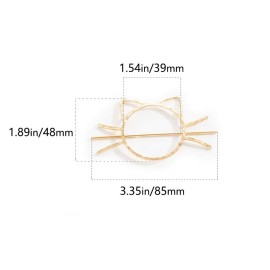 4 Pcs Gold Hair Stick Lovely Cat Shaped Hair Slide Stylish Hair Accessories for Women 4 Pcs Gold Hair Stick Lovely Cat Shaped Hair Slide Stylish Hair Accessories for Women
