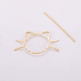 4 Pcs Gold Hair Stick Lovely Cat Shaped Hair Slide Stylish Hair Accessories for Women 4 Pcs Gold Hair Stick Lovely Cat Shaped Hair Slide Stylish Hair Accessories for Women