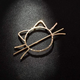 4 Pcs Gold Hair Stick Lovely Cat Shaped Hair Slide Stylish Hair Accessories for Women 4 Pcs Gold Hair Stick Lovely Cat Shaped Hair Slide Stylish Hair Accessories for Women