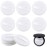 AUEAR, 10 Pack Powder Puffs Washable Pure Cotton Round Makeup Pads 2.36 Inch Cosmetic Face with Ribbon for Loose Foundation (White)