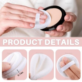 AUEAR, 10 Pack Powder Puffs Washable Pure Cotton Round Makeup Pads 2.36 Inch Cosmetic Face with Ribbon for Loose Foundation (White) AUEAR, 10 Pack Powder Puffs Washable Pure Cotton Round Makeup Pads 2.36 Inch Cosmetic Face with Ribbon for Loose Foundation (White)