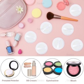 AUEAR, 10 Pack Powder Puffs Washable Pure Cotton Round Makeup Pads 2.36 Inch Cosmetic Face with Ribbon for Loose Foundation (White) AUEAR, 10 Pack Powder Puffs Washable Pure Cotton Round Makeup Pads 2.36 Inch Cosmetic Face with Ribbon for Loose Foundation (White)