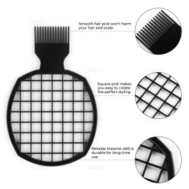 AUEAR, Black Plastic Hair Coil Comb Natural Curly Twist Brush (Twist Comb)