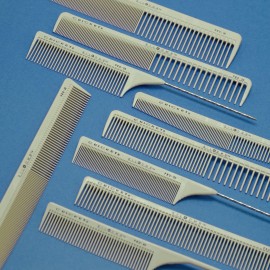 Cricket Silkomb Pro-60 Medium Tooth Rattail Comb - Japanese-Made, Silicone-Injected Design with Seamless Teeth for Precision Sectioning, Teasing, Lifting, and Professional Styling