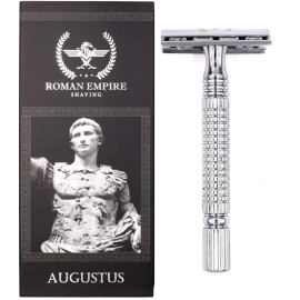 Roman Empire Shaving Double Edge Safety Razor ROMAN EMPIRE SHAVING Augustus with 20 Blades Sampler (Astra-Derby-Shark-Treet) Roman Empire Shaving Double Edge Safety Razor ROMAN EMPIRE SHAVING Augustus with 20 Blades Sampler (Astra-Derby-Shark-Treet)