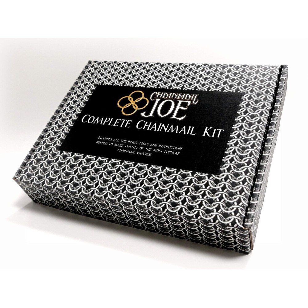 Complete Chainmail Kit - 20 Weave Tutorial Book, 23,000+ Rings(Over 4 Pounds), Clasps, and Tools