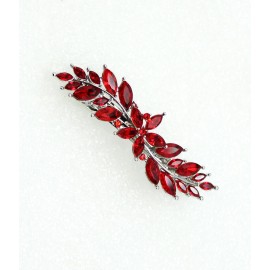 Faship Gorgeous Red Rhinestone Crystal Small Floral Hair Barrette Clip Faship Gorgeous Red Rhinestone Crystal Small Floral Hair Barrette Clip