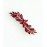 Faship Gorgeous Red Rhinestone Crystal Small Floral Hair Barrette Clip
