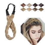 Chunky Braided Headband - Plaited Wide Hair Band, Elastic Stretch Synthetic Hairpiece For Girls And Women (Medium-five strands braided, 26/88)
