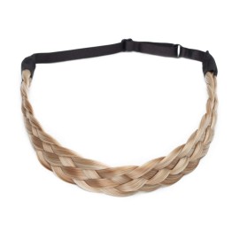 Chunky Braided Headband - Plaited Wide Hair Band, Elastic Stretch Synthetic Hairpiece For Girls And Women (Medium-five strands braided, 26/88) Chunky Braided Headband - Plaited Wide Hair Band, Elastic Stretch Synthetic Hairpiece For Girls And Women (Medium-five strands braided, 26/88)