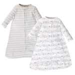 Touched by Nature Unisex Baby Organic Cotton Long-Sleeve Wearable Sleeping Bag, Sack, Blanket, Safari, 3-9 Months