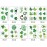 GOMING St. Patrick\'s Day Temporary Tattoos 60pcs Shamrock Tattoos 10 Set for St. Paddy\'s Day Irish Tattoo Sticker Clover Tattoos Parade Party Favors Decorations