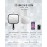 PROTECLE Hand Mirror, Handheld Makeup Mirror with Handle for Barber Hairdressing (Square White 10.3x7.4)