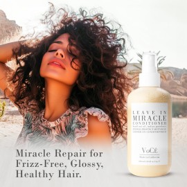 VoC Haircare - Natural Miracle Leave-In Conditioner Spray for Dry, Damaged, and Fine Hair | Non-Toxic, Cruelty-Free, Vegan Haircare for Frizzy and Low Porosity Hair (8.5 oz | 250ml)