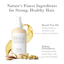 VoC Haircare - Natural Miracle Leave-In Conditioner Spray for Dry, Damaged, and Fine Hair | Non-Toxic, Cruelty-Free, Vegan Haircare for Frizzy and Low Porosity Hair (8.5 oz | 250ml)