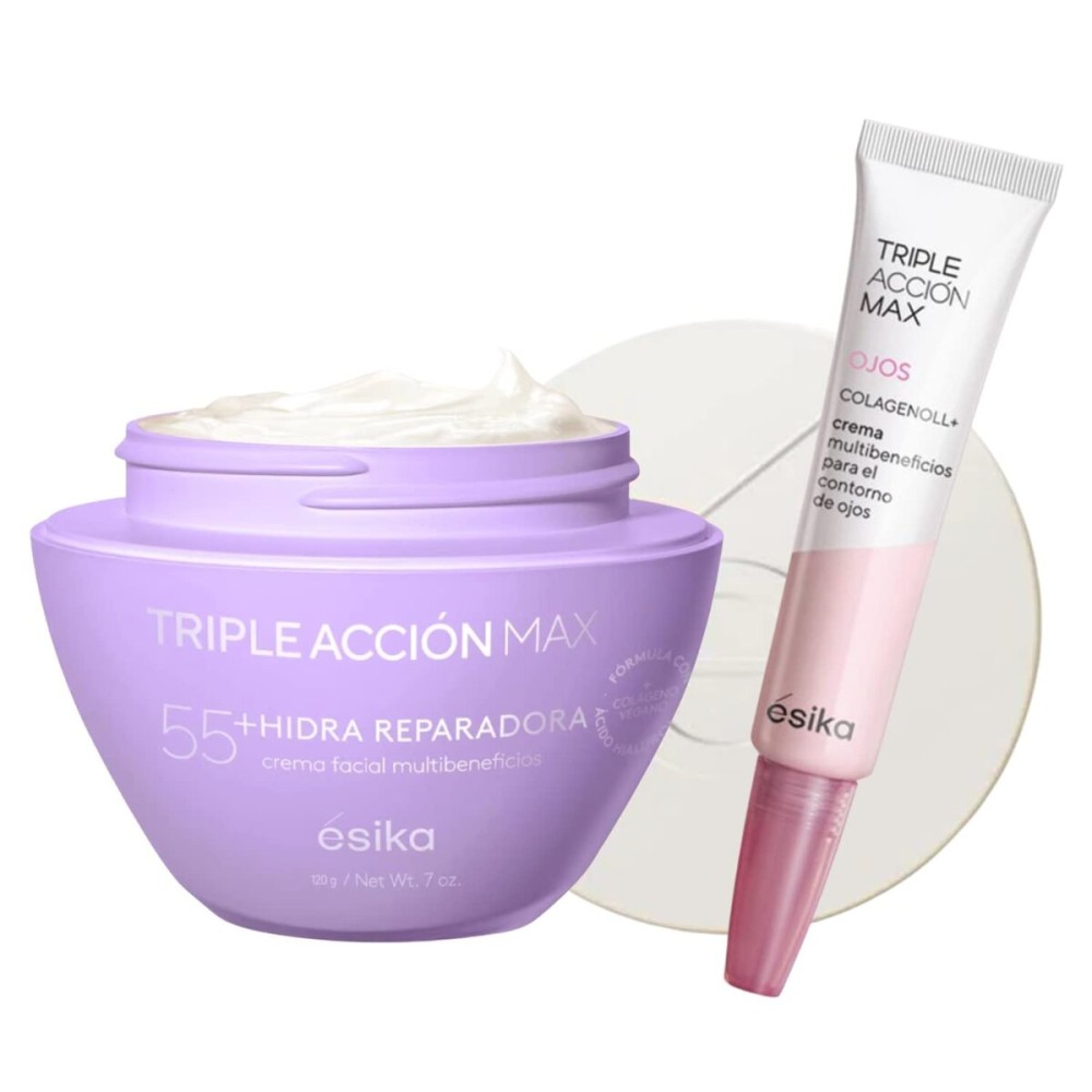 Esika Triple Accion Max Bundle, Multibenefits Face Cream 55+ and Triple Accion Max Eyes Cream
