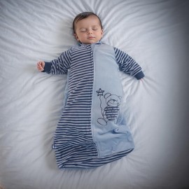 Long Sleeve Toddler Sleep Sack 18-36 Months, 2.0 Tog Baby Sleep Bag with Arms, Soft Cotton Velvet Wearable Blanket for Winter & All Seasons, Diaper Change Zipper, Safe & Cozy Sleeper for Boys