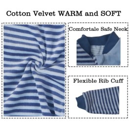 Long Sleeve Toddler Sleep Sack 18-36 Months, 2.0 Tog Baby Sleep Bag with Arms, Soft Cotton Velvet Wearable Blanket for Winter & All Seasons, Diaper Change Zipper, Safe & Cozy Sleeper for Boys