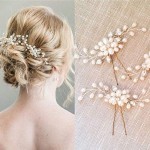 Shegirl Bridal Wedding Hairpin Delicate Pearl Rhinestone Hair Jewelry Manual Silver Headpiece Wedding Accessories for Bridal and Women 2PCS(Silver)