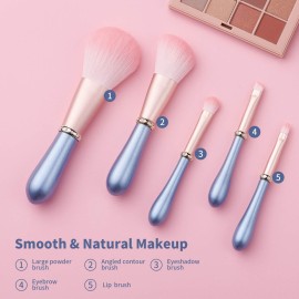 Makeup Brushes, Premium Synthetic Makeup Brush Set, Premium Contour Concealers Foundation Powder Eye Shadows Eyebrow Makeup Brushes Kit for Women and Girls, 5 Pcs (Pink+Blue) Makeup Brushes, Premium Synthetic Makeup Brush Set, Premium Contour Concealers Foundation Powder Eye Shadows Eyebrow Makeup Brushes Kit for Women and Girls, 5 Pcs (Pink+Blue)