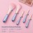 Makeup Brushes, Premium Synthetic Makeup Brush Set, Premium Contour Concealers Foundation Powder Eye Shadows Eyebrow Makeup Brushes Kit for Women and Girls, 5 Pcs (Pink+Blue)