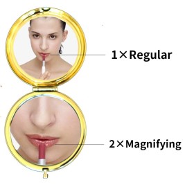 Fnbgl Friendship Personalized Travel Pocket Makeup Mirror Senile Gold Friend BFF Gifts for Women Girls Birthday