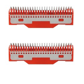 GAMMA+ Replacement Set of 2 Red Forged Cutter Blades fits Gamma+ Absolute Zero and Prodigy Foil Shavers