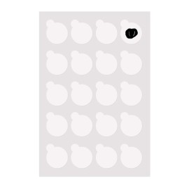 Honbay 20 Sheets 400 Pieces 2.5cm/1inch Disposable Eyelash Extension Glue Pallet Sticker Pad