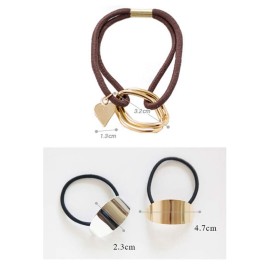 6PCS High Ponytail Holder Metal Leaf Hair Band Rope Wrap Alloy Punk Hair Cuff Elastic Hair Clips Metal Hair Ties Metallic Headwear Holder Fashion Hair Accessories For Ladies Toddler Thick Hair